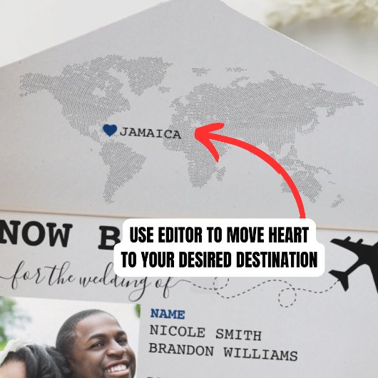 Blue Passport Jamaica Bestemming Bruiloft All In One Uitnodiging