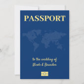 Blue Passport Jamaica Bestemming Bruiloft Save The Date (Voorkant)