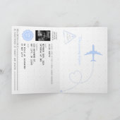 Blue Passport Travel Boy Baby shower Wereldkaart (Binnen)