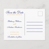 Blue Passport Travel Sla de datum op Aankondigingskaart (Achterkant)