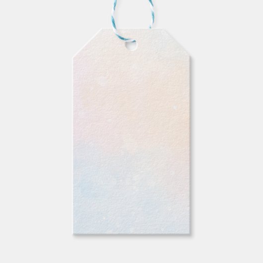 Blue Pastel Easter Bunny Cadeaulabel (Voorkant)