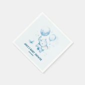 Blue Pastel Elephant Baby shower servetten (Hoek)
