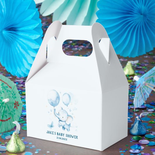 Blue Pastel Elephant Favoriet Box Bedankdoosjes (Feest)