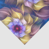 Blue Pastel Fractal Flower Abstract Tissuepapier (Detail)