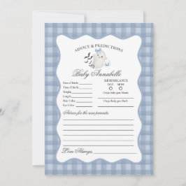 Blue Pastel Little Boo Ghost Advice for Baby Card Kaart