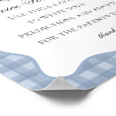 Blue Pastel Little Boo Ghost Advies voor Baby Sign Poster (Hoek)