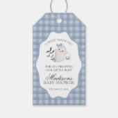 Blue Pastel Little Boo Ghost Baby shower Favoriete Cadeaulabel (Voorkant)