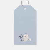 Blue Pastel Little Boo Ghost Baby shower Favoriete Cadeaulabel (Achterkant)