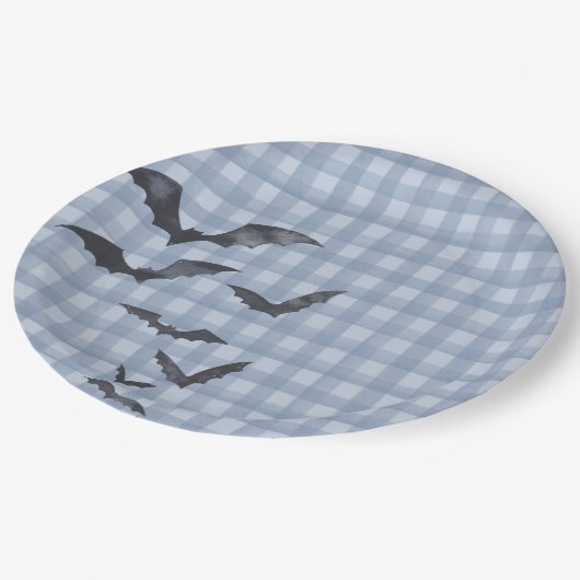 Blue Pastel Little Boo Ghost Birthday Dessert Papieren Bordje (Gekanteld)