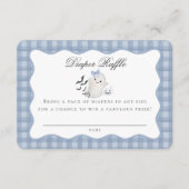 Blue Pastel Little Boo Ghost Diaper Raffle Insert Informatiekaartje (Voorkant)