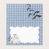Blue Pastel Little Boo Ghost Party Gevouwen Kaart (Buitenkant ongevouwen)