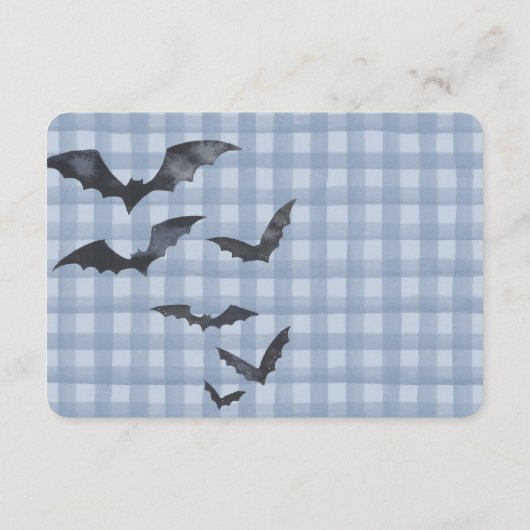 Blue Pastel Little Boo Ghost Registry Kaart Invoeg (Achterkant)