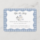 Blue Pastel Little Boo Ghost Registry Kaart Invoeg (Voorkant)
