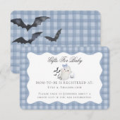 Blue Pastel Little Boo Ghost Registry Kaart Invoeg (Voorkant / Achterkant)