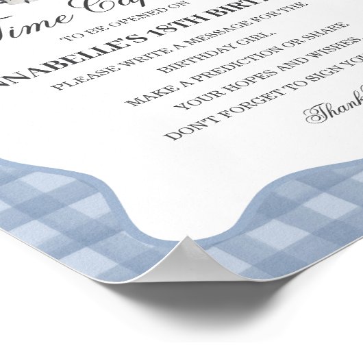 Blue Pastel Little Boo Ghost Time Capsule spel Poster (Hoek)