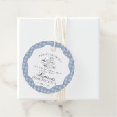 Blue Pastel Little Boo Ghost Verjaardag Party Circ Bedankjes Labels (In situ)