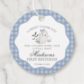 Blue Pastel Little Boo Ghost Verjaardag Party Circ Bedankjes Labels (Voorkant)