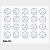 Blue Pastel Little Boo Ghost Verjaardagsfeest Zege Ronde Sticker (Vel)