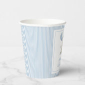 Blue Pastel Nautical Sail Boat 1e verjaardag Papieren Bekers (Rechts)