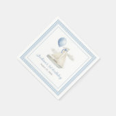 Blue Pastel Nautical Sail Boat 1e verjaardag Servet (Hoek)