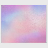 Blue Pastel Ombre Pink Paars Ombre Stippen Roos Cadeaupapier (Vlak)