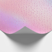 Blue Pastel Ombre Pink Paars Ombre Stippen Roos Cadeaupapier (Hoek)
