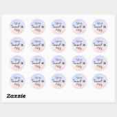 Blue Pastel Ombre Sweet 16 Sticker (Vel)