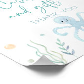 Blue Pastel Onder het Zee Kaarten en geschenken te Poster (Hoek)