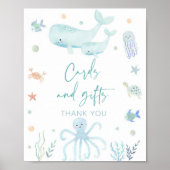Blue Pastel Onder het Zee Kaarten en geschenken te Poster (Voorkant)