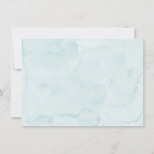 Blue Pastel Onder het Zee Verjaardag Bedankkaart (Achterkant)