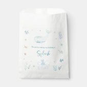 Blue Pastel Onder het Zee Verjaardag Bedankzakje (Voorkant)