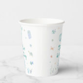 Blue Pastel Onder het Zee Verjaardag Papieren Bekers (Rechts)