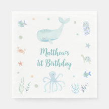 Blue Pastel Onder het Zee Verjaardag