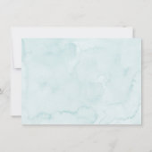 Blue Pastel Onder het Zeeen Baby shower Bedankkaart (Achterkant)
