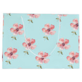Blue Pastel Pattern Large Gift Bag Groot Cadeauzakje (Achterkant)