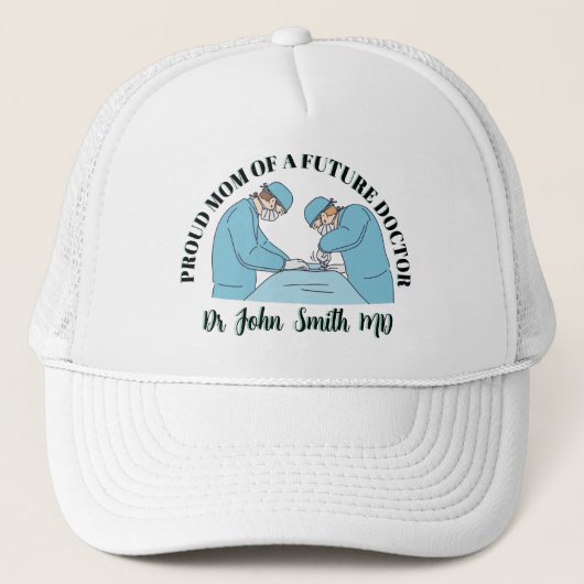 Blue Pastel Proud Moms of Future Doctors Trucker Pet (Voorkant)