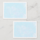 Blue Pastel Watercolor Blank All Occasion Notitiekaartje (Voorkant / Achterkant)