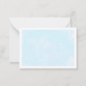 Blue Pastel Watercolor Blank All Occasion Notitiekaartje (Achterkant)