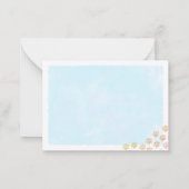 Blue Pastel Watercolor Dog Paw Monogram Notitiekaartje (Achterkant)