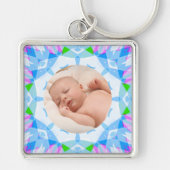  Blue Pastels Custom Photo Grootouders Dag Sleutelhanger (Voorkant)