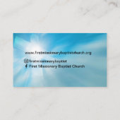 Blue Pastor of Deacon Photo Church Visitekaartje (Achterkant)