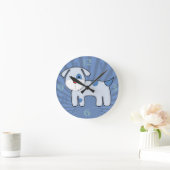 Blue Patch Puppy Medium Clock Ronde Klok (Huis)
