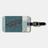 Blue Patchwork-Bagagelabel Bagagelabel (Voorkant horizontaal)