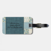 Blue Patchwork-Bagagelabel Bagagelabel (Achterkant horizontaal)