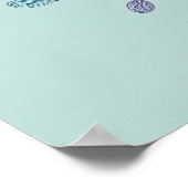 Blue Patchwork Butterfly Poster (Hoek)