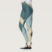 Blue Patchwork Leggings Yoga Pants (Links)