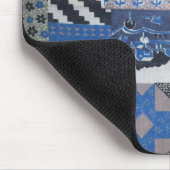 Blue Patchwork Mousepad Muismat (Hoek)