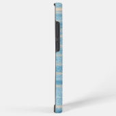 Blue Patchwork Stripe Phone Case Samsung Galaxy Hoesje (Rechterkant)
