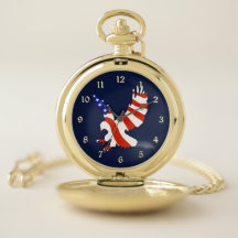 Blue Patriotic American Flag Eagle