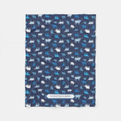 Blue Patterings Longhorns Pattern Fleece Deken (Voorkant)